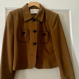 Albert Nipon Beaded Cropped dinner jacket